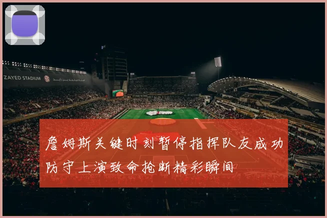 詹姆斯关键时刻暂停指挥队友成功防守上演致命抢断精彩瞬间